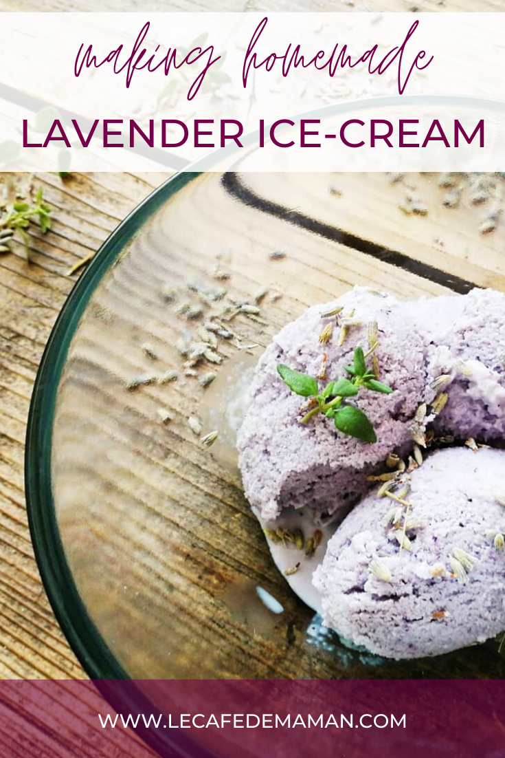 homemade lavender ice-cream