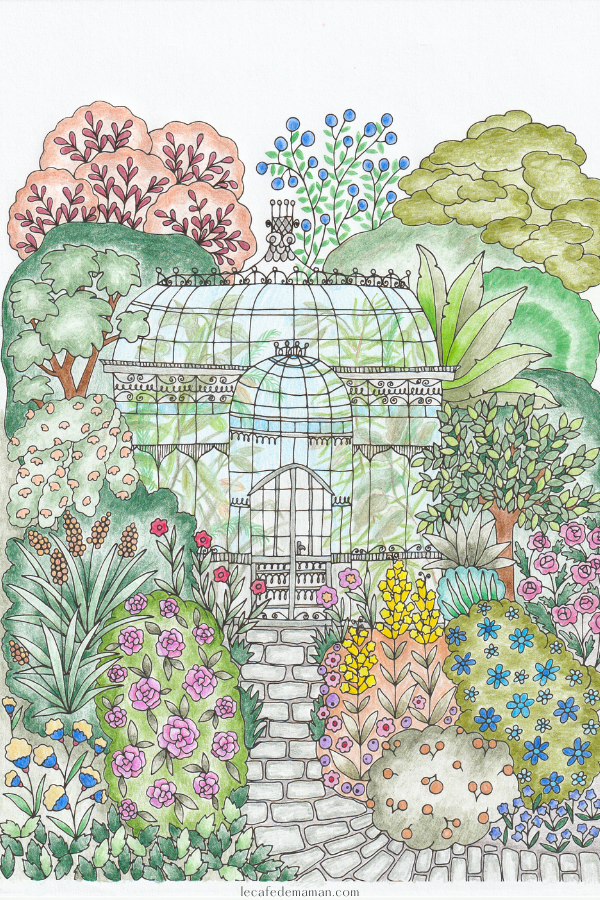 botanical garden coloring book