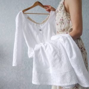 broderie anglaise lace white dress