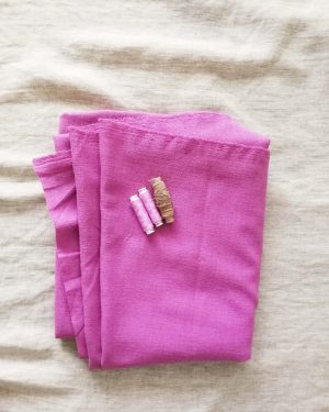 easy dress sewing project fuchsia fabric