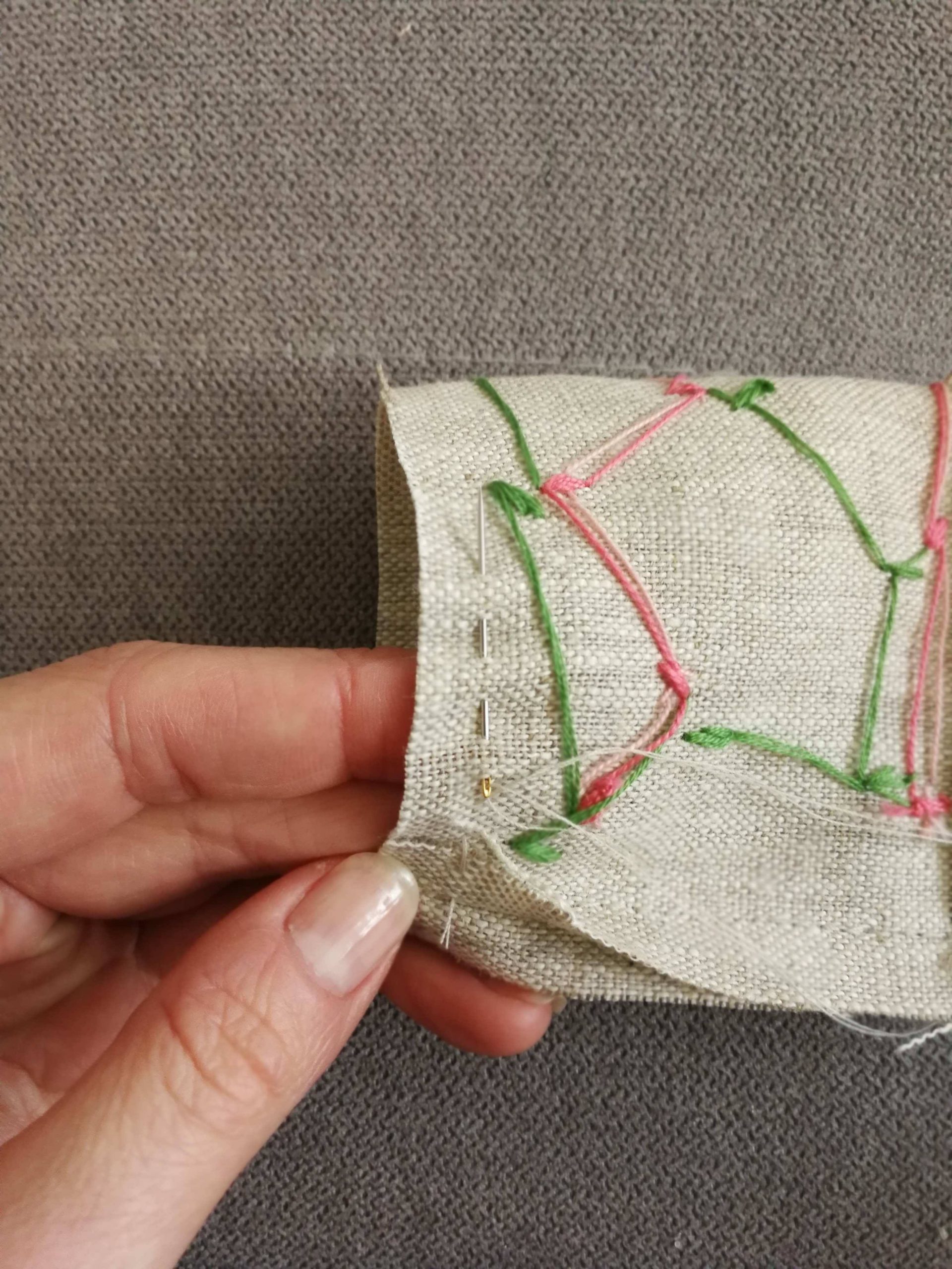 textile tulip stitching