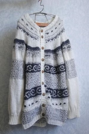old times hand knitted cardigan