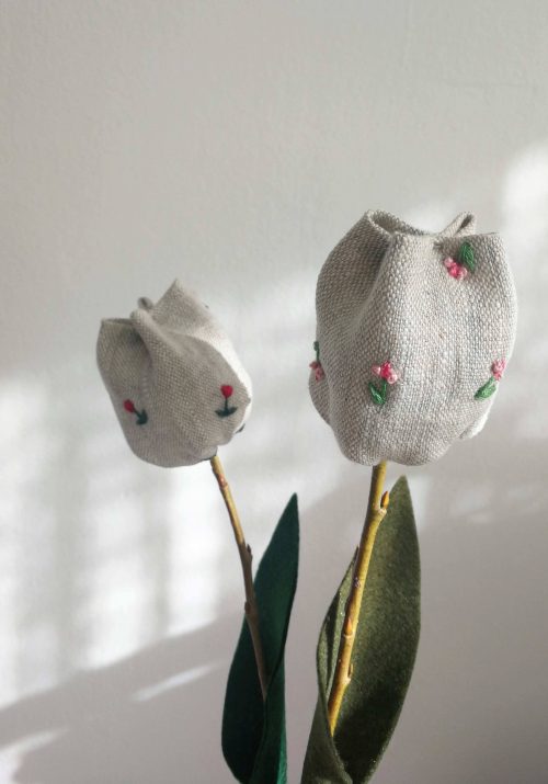 spring diy fabric tulip