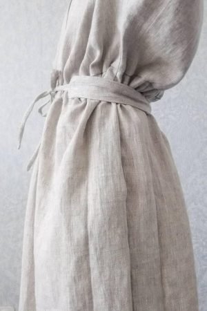 oatmeal linen dress
