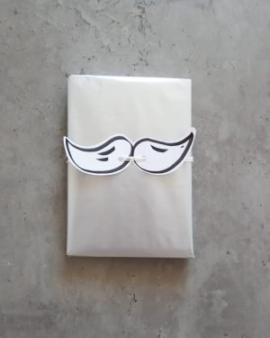 fathers day moustache gift wrap