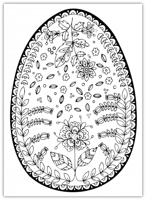easter egg coloring page preview