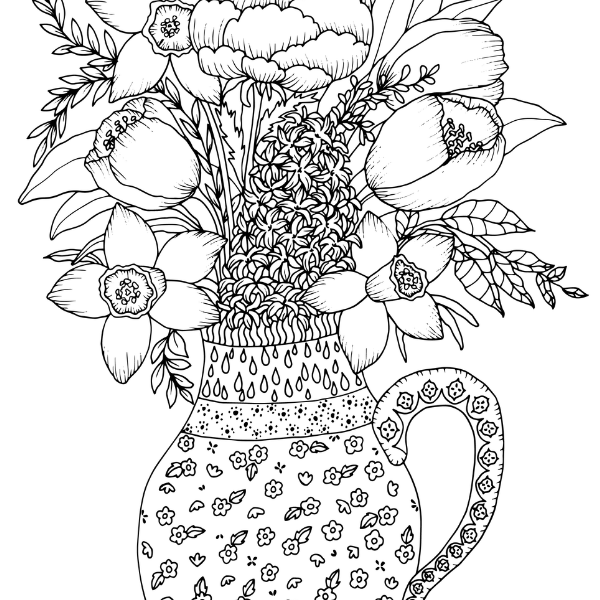 FREE SPRING COLORING PAGE