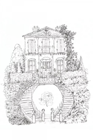 countryside chateau drawing
